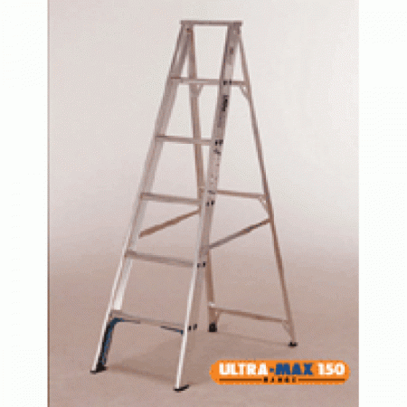 Ladder Aluminium: LADaMAX Single Sided Step Ladder ( Aluminium - 150KG Industrial Rating )