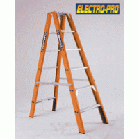 Ladder Fibreglass: Double Sided Step Ladder ( Fibreglass - Non Conductive / 150Kg Industrial Rating )